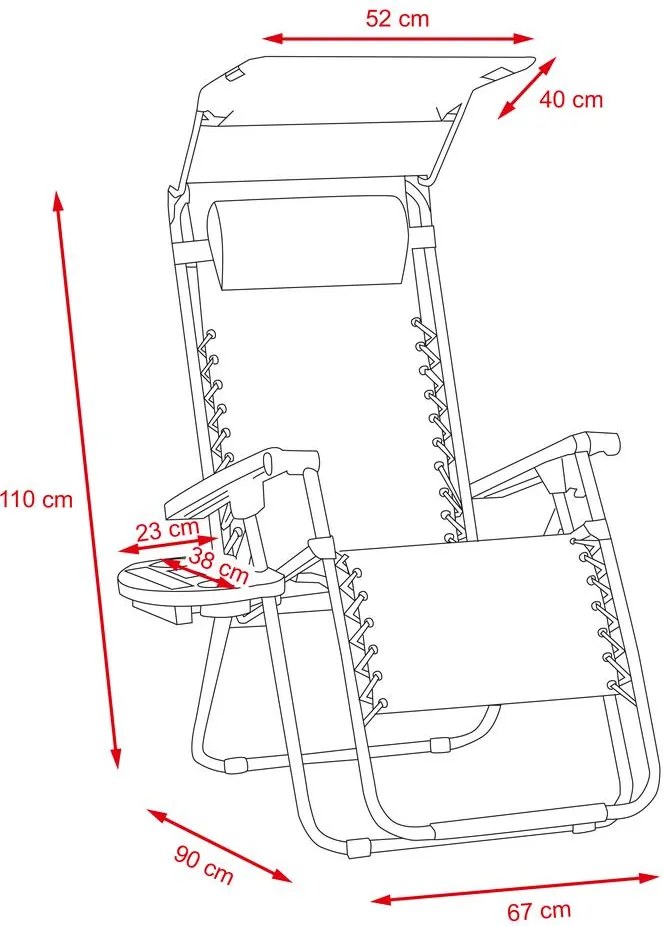 Avenberg PALMAS Relaxációs szék - szürke
