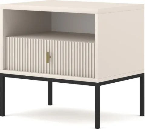 Magas komód kasmír színben fekete elemekkel arany fogantyúkkal – MAGGIORE MA06