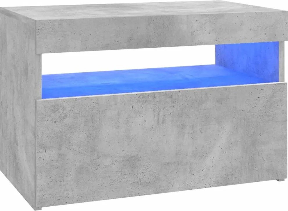 vidaXL betonszürke TV-szekrény LED-lámpákkal 60 x 35 x 40 cm