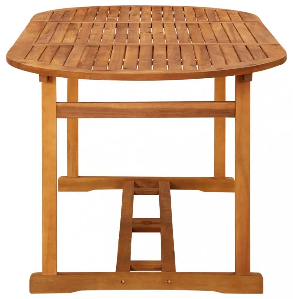 vidaXL 9 részes tömör akácfa kerti étkezőgarnitúra 180 x 90 x 75 cm