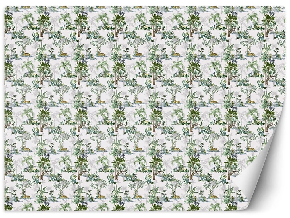 Gario Fotótapéta Zöld dzsungel gyerekeknek Anyag: Vlies, Méret: 400 x 280 cm
