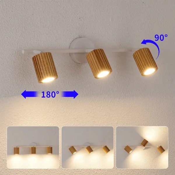 Brilagi - MODERN WOOD spotlámpa 3xGU10/8W/230V fa/fehér