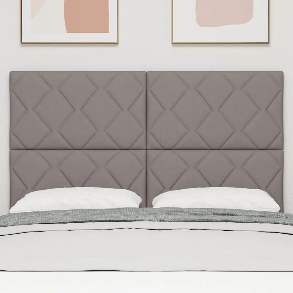 Fejtámla gyémánt blokkokkal tervezett taupe színben, 140 cm textil