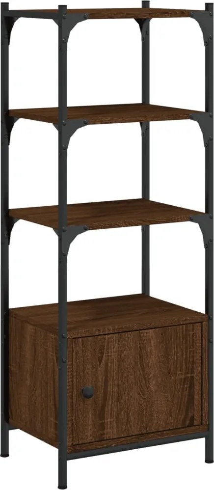 vidaXL 3 szintes barna tölgy szerelt fa könyvespolc 41 x 30 x 109,5 cm
