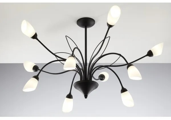 Jupiter 2056 - Csillár rúdon GLORIOSA 10xG9/14W/230V fekete