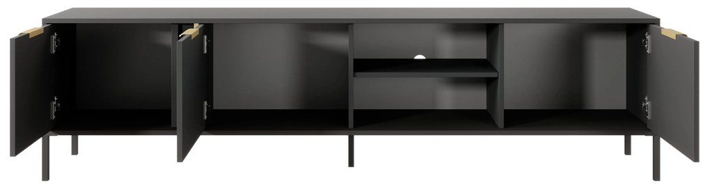 TV asztal/szekrény Lyran 3D (antracit + arany). 1071358