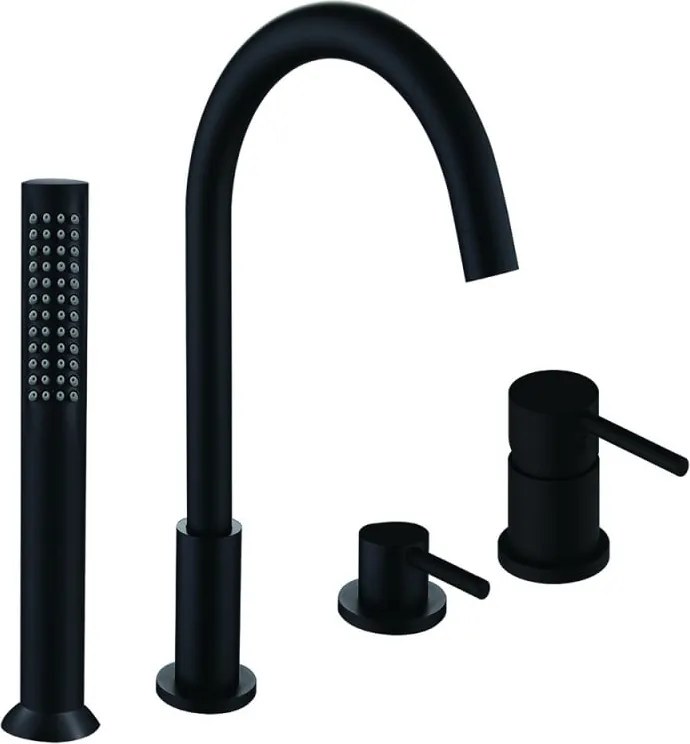 Mexen Alma fürdőkád csaptelep, fekete - 75032-70