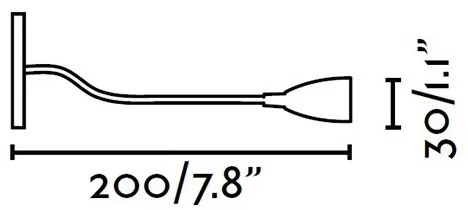FARO 40996 - LED Fali lámpa LOKE LED/3W/100-240V