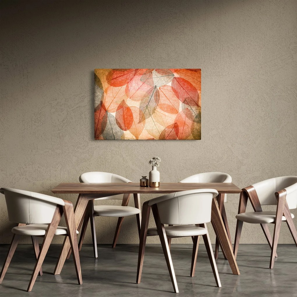 Festett őszi levelek képe (90x60 cm)