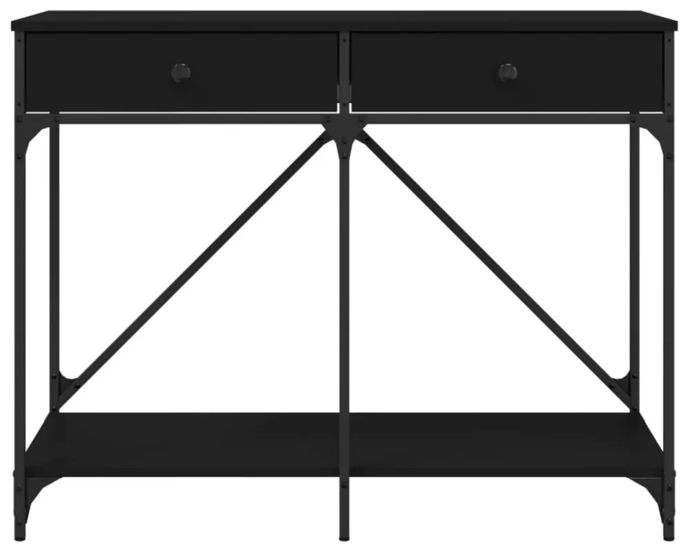 fekete szerelt fa tálalóasztal 100 x 39 x 78,5 cm