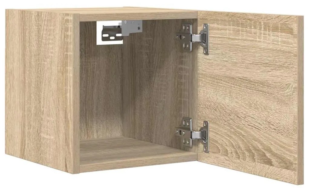 2 db sonoma tölgy falra szerelhető TV-szekrény 30,5x30x30 cm