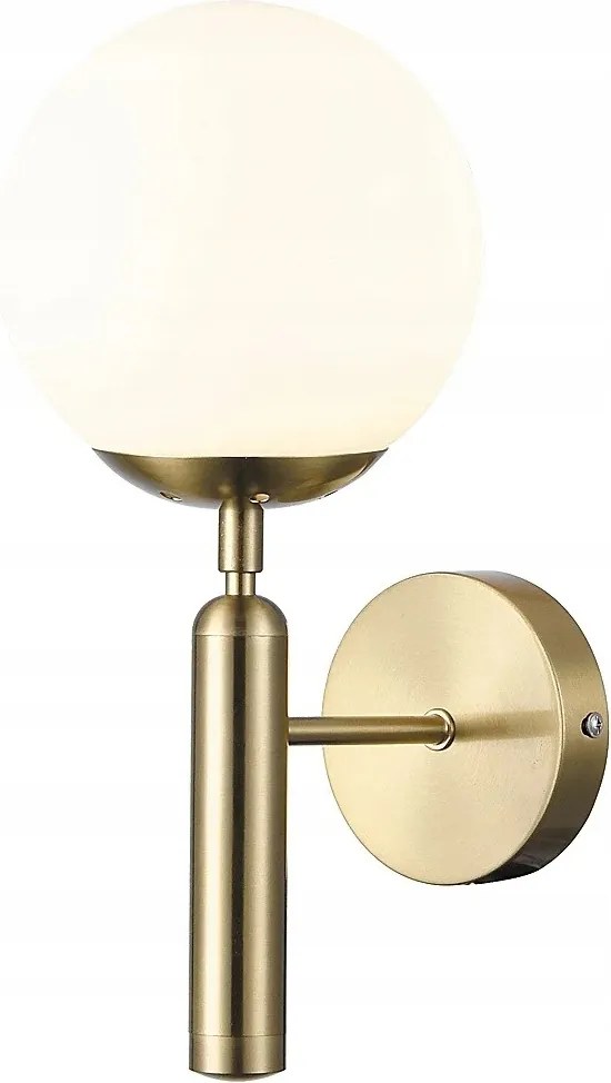 Fali lámpa modern arany üveg fehér gömb hálószoba Rabalux