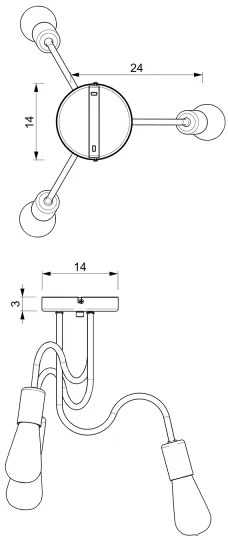 Csillár DOW 3xE27/60W/230V