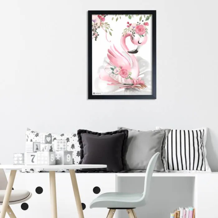 INSPIO Faliképek gyerekszobába - Flamingó