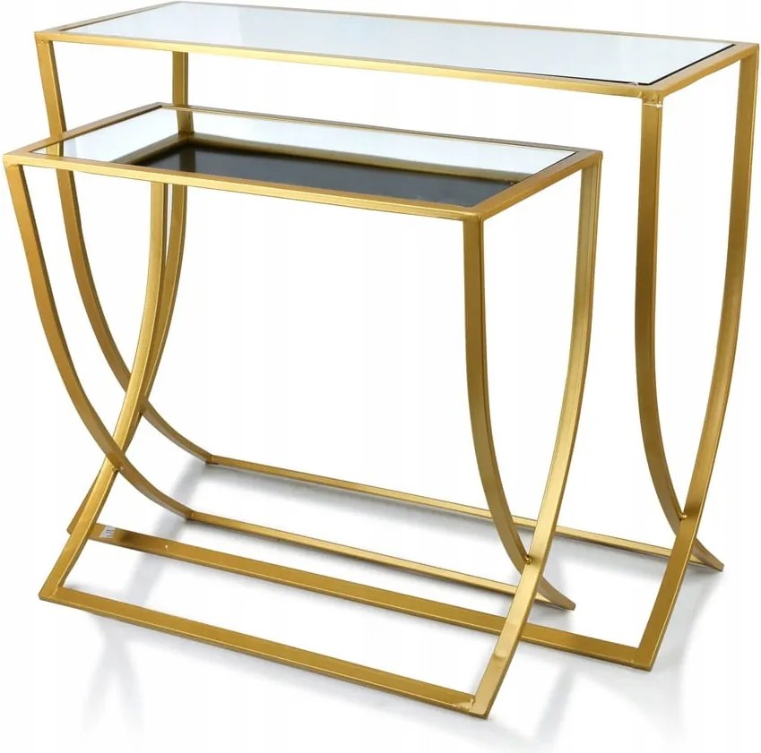 2 db-os Cedric Gold konzol asztal szett