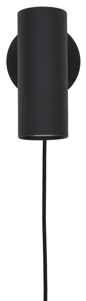 Paris fali lámpa, fekete, 190 cm fonott kábel
