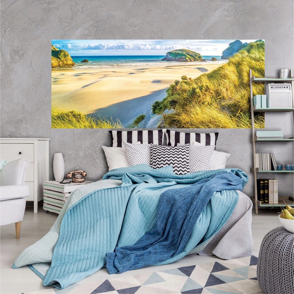 Fotótapéta Tengerpart Dűnék Fű Pihenés Nyár Design 250x104 nélkül +ragasztó