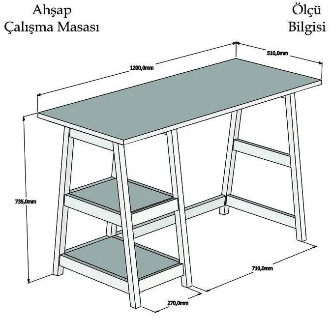 Íróasztal Perla - Walnut