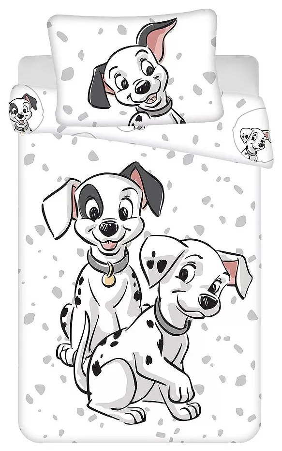 Disney 101 Kiskutya White gyerek, ovis ágyneműhuzat 100×135cm, 40×60 cm