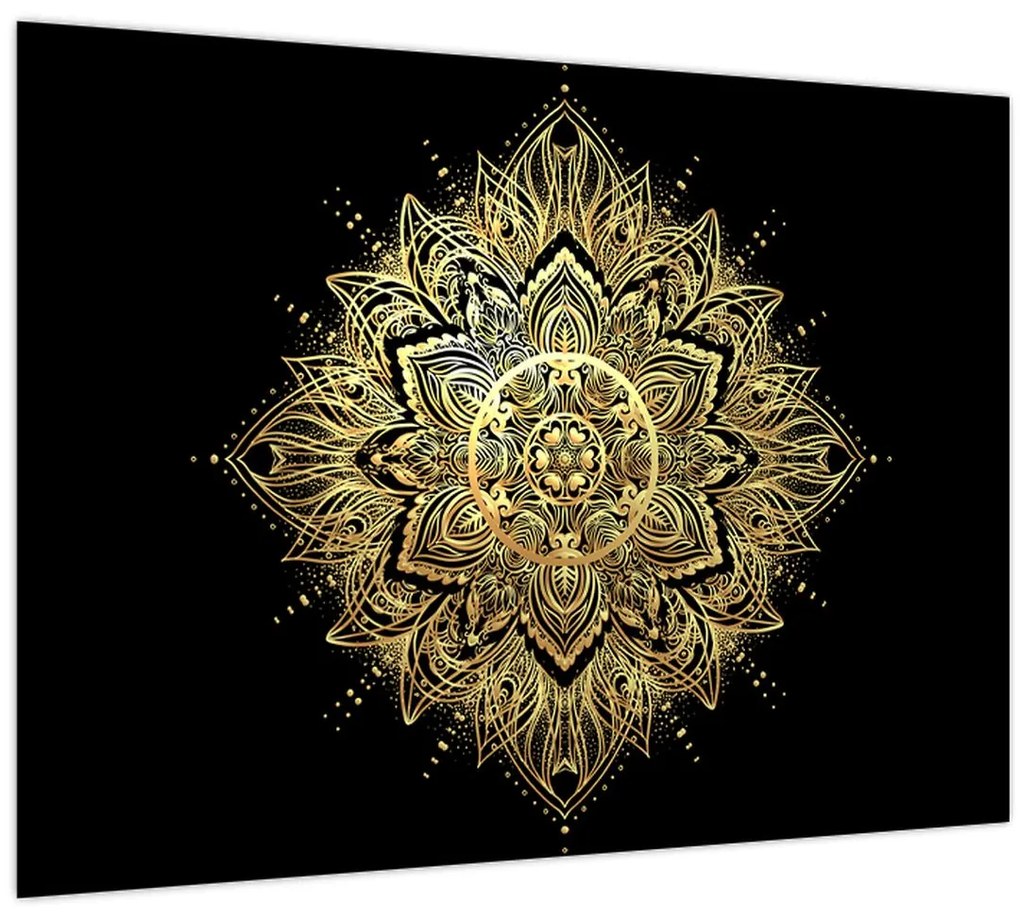 Kép - Mandala gazdagság (üvegen) (70x50 cm)