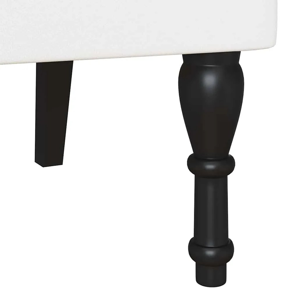 vidaXL Chesterfield Pad Fehér 119.5 x 64.5 x 75 cm Műbőr