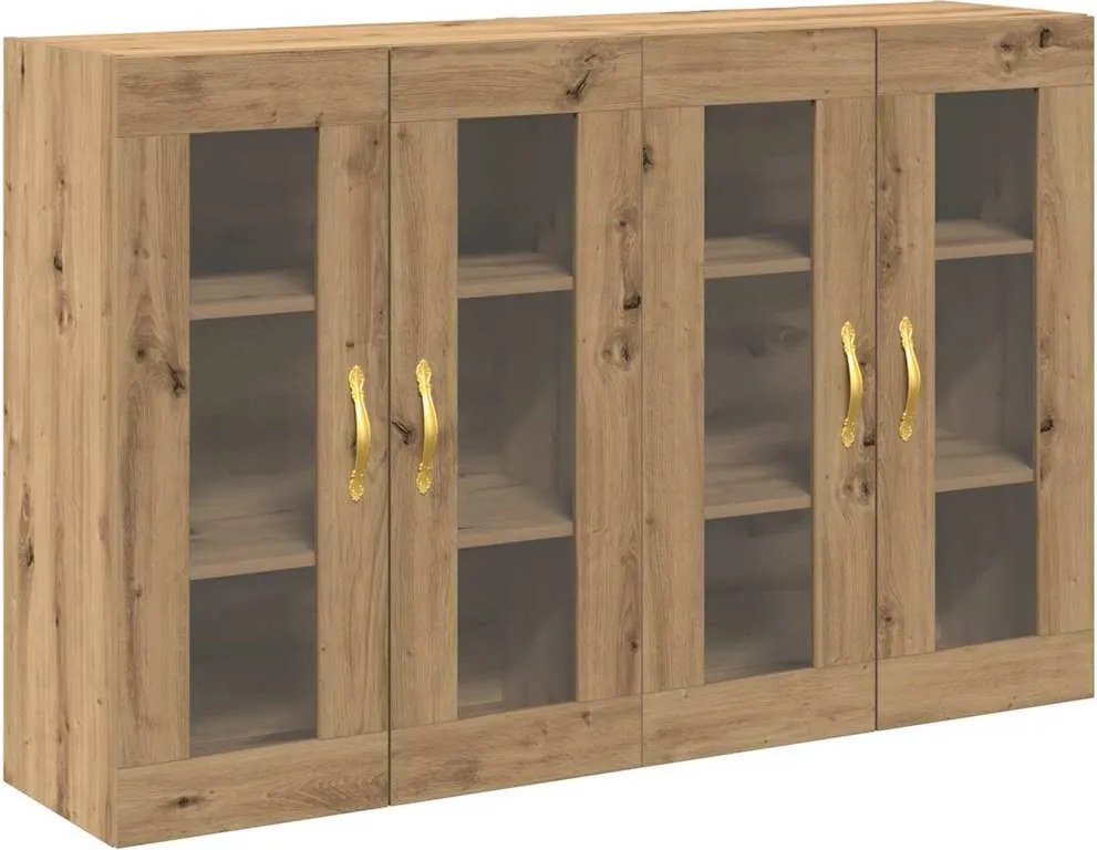 vidaXL Fali Szekrények 2 pcs Artisan tölgy 69,5 x 34 x 90 cm Faanyag
