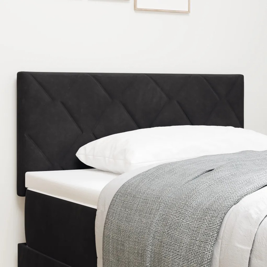 LED Fejtámla Gyémánt Blokk Mintázat Fekete 90 cm Bársonyos