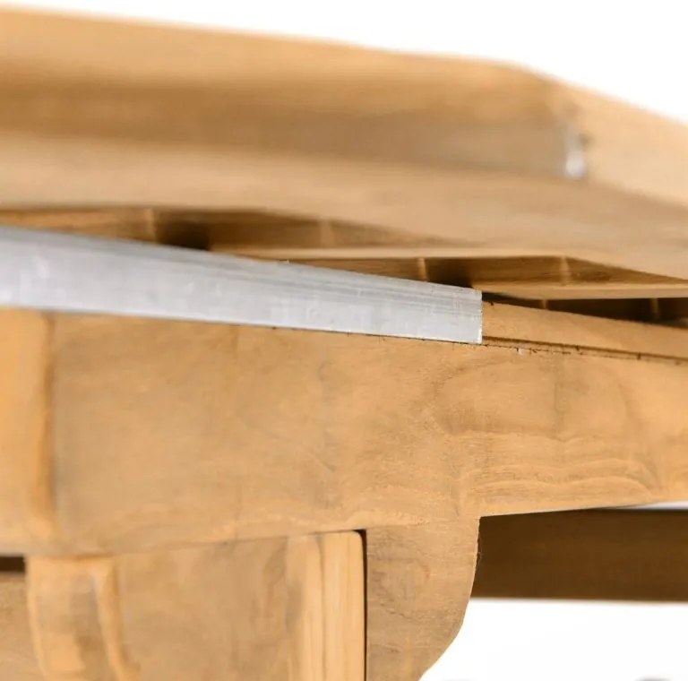 DIVERO Kerti asztal széthúzható 120-170 cm tíkfa