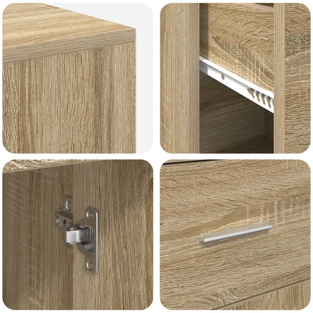 Sarokasztal Sonoma tölgy 102x88x75 cm Forgácslap