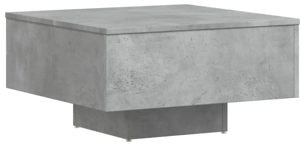 betonszürke szerelt fa dohányzóasztal 60 x 60 x 31,5 cm