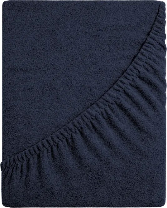 Frottír Lepedő Gumis 140x200 Vastag DeLux 190g Sötétkék