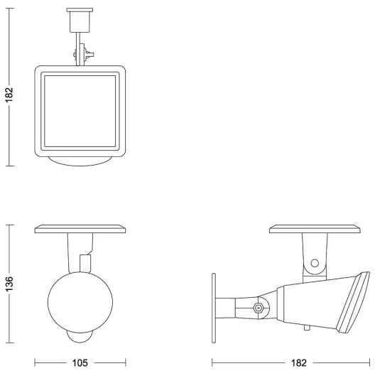 Philips - LED Napelemes fali lámpa JIVIX LED/1,4W/3,7V 1800 mAh IP44