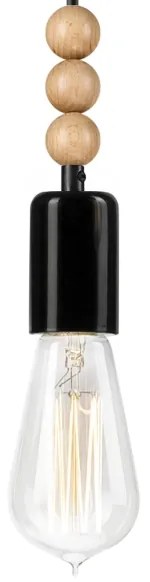 Simon függeszték 1xE27/60W/230V fekete/cseresznye