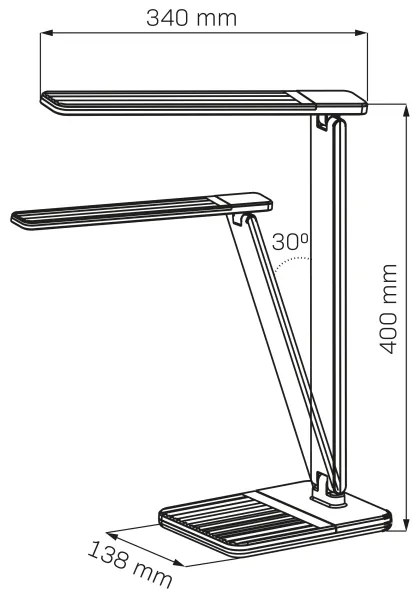 LED Dimmelhető érintős asztali lámpa PRESTIGE LED/12W/230V 2700/6500K fekete
