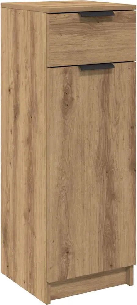 vidaXL Fürdőszoba Székény kézműves tölgy 32 x 34 x 90 cm Faanyag