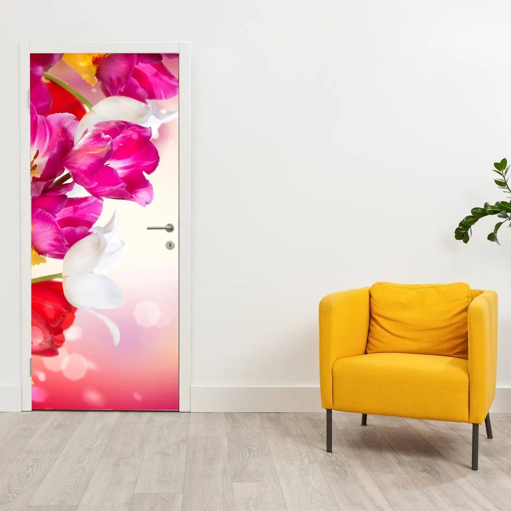 Fotótapéta ajtóra - Tulipánok (95x205cm)