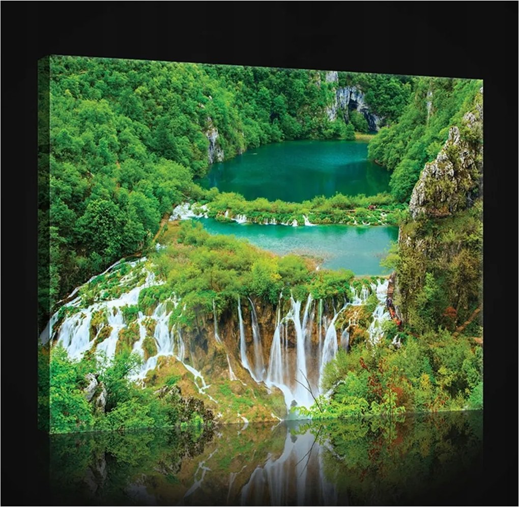 Falikép képek erdő vízesés képek 100x75