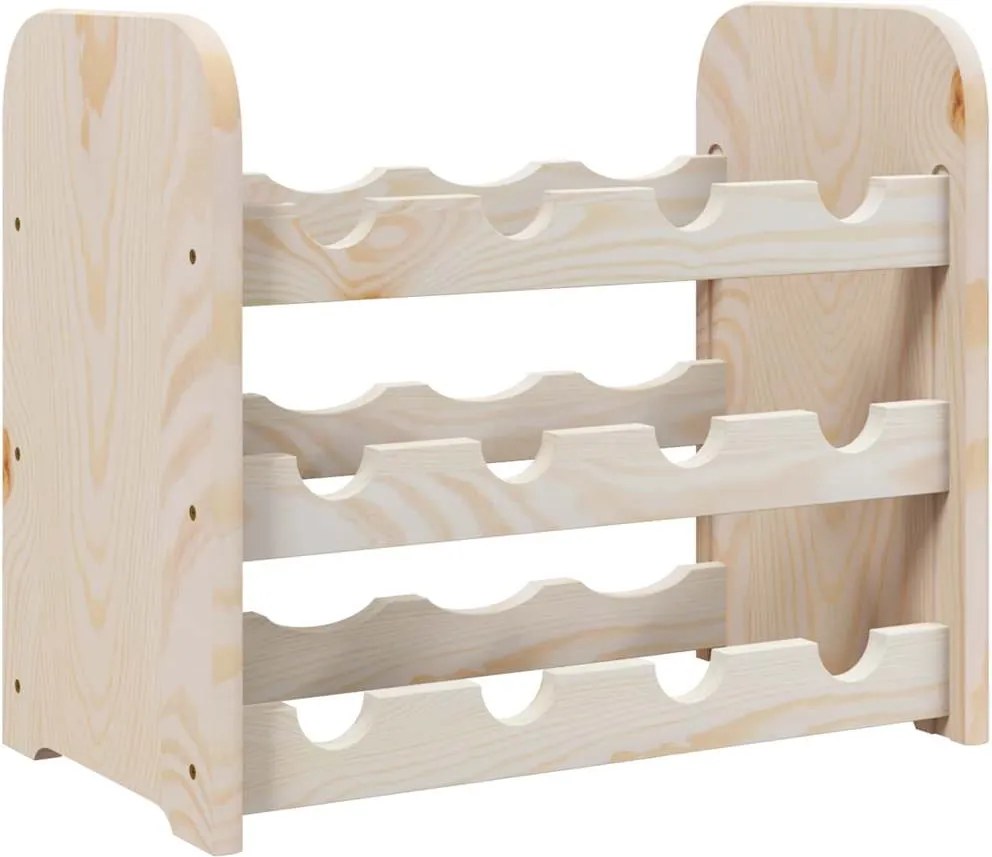 vidaXL tömör fenyőfa bortartó állvány 43 x 25 x 37 cm