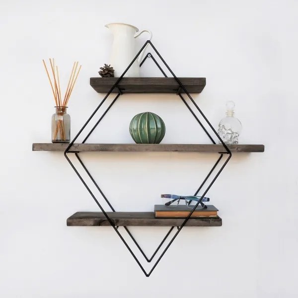 Fali polc 60x60 cm lucfenyő