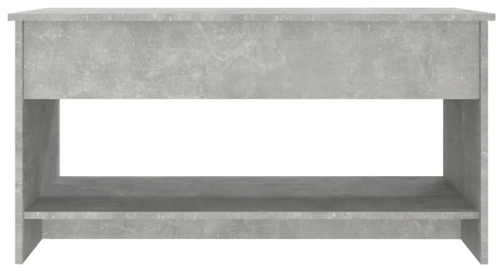 betonszürke szerelt fa dohányzóasztal 102x50x52,5 cm