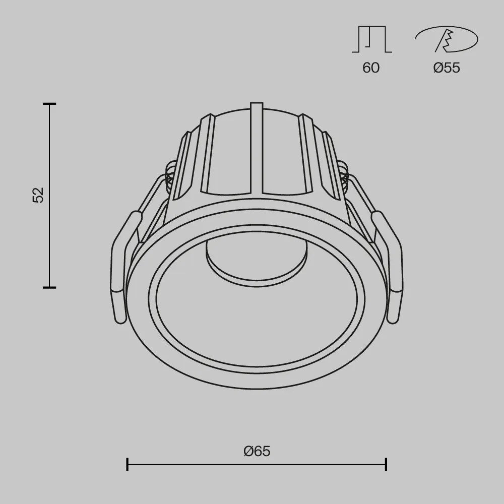 DL043-01-10W4K-D-RD-WB Alfa LED Alumínium Süllyesztett Lámpa Fehér Színű LED 10 W 4000 Kelvin 500 Lumen IP20
