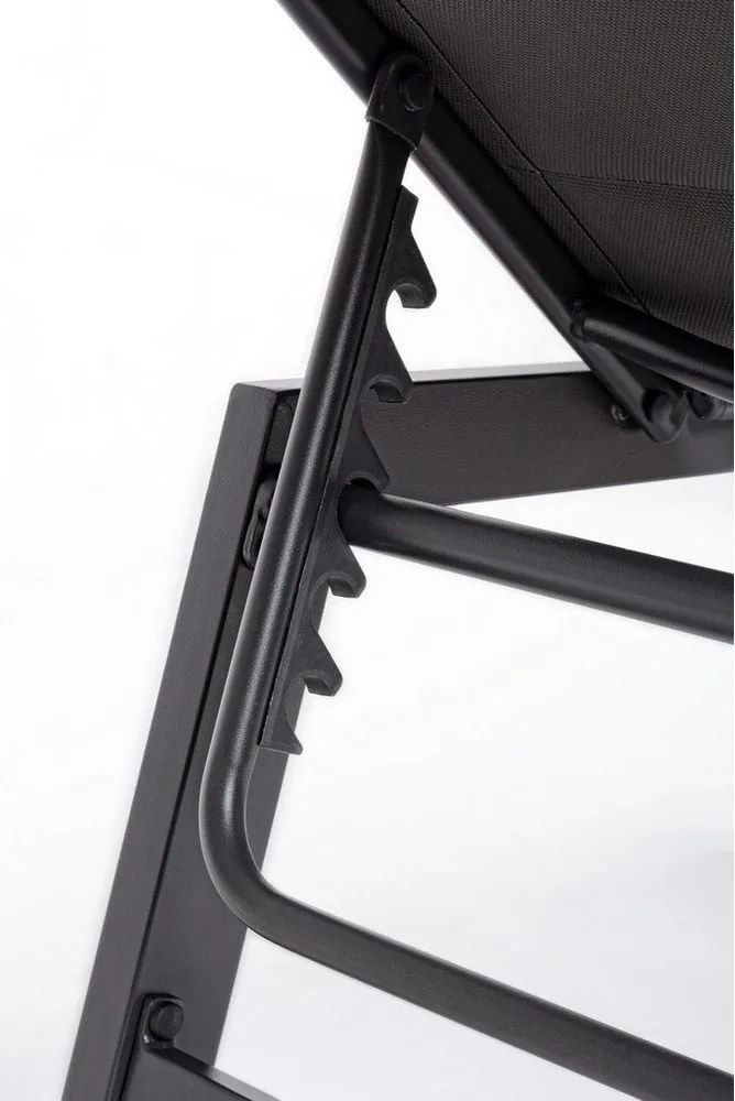 Antracitszürke fém kerti napozóágy Hilde – Bizzotto