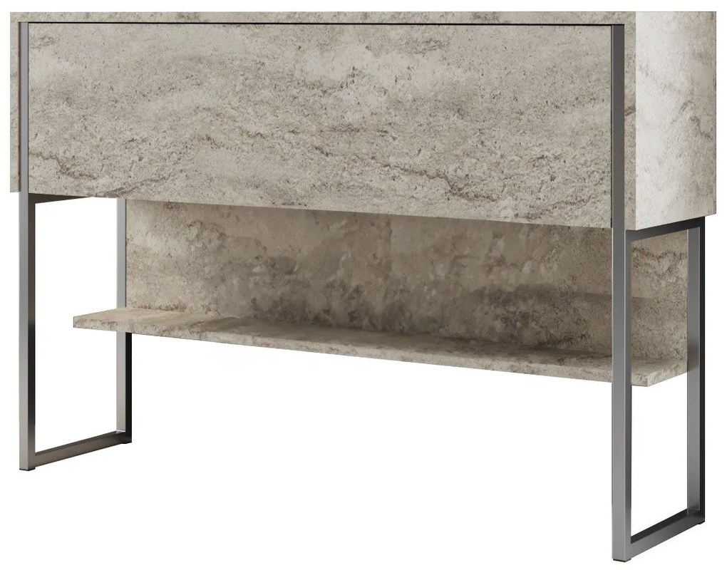 Komód Luxe - Travertine, Silver