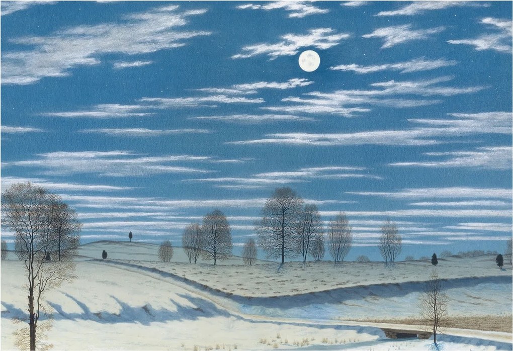 Flizelin tapéta Flizelin Fali Prémium Téli tájkép 152x104 Ragasztó