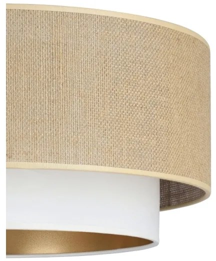 Zsinóros csillár SARTA 1xE27/60W/230V átm. 45 cm fehér/juta