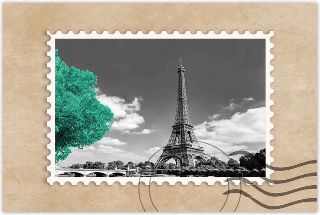 Poszterek 90x60 Eiffel-torony Párizsban