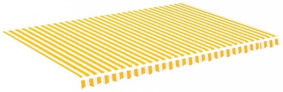 sárga és fehér csere napellenző ponyva 5 x 3,5 m