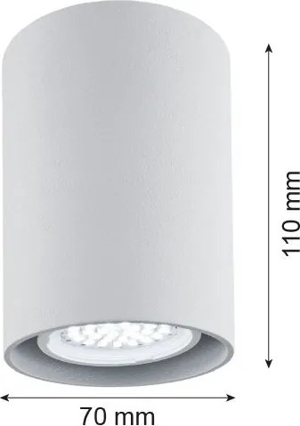 ARGON 3117 TYBER Hengeres Mennyezeti Lámpa Ezüst GU10 IP20