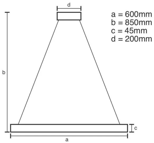 LED állítható fényerejű csillár kábellel LED/70W/230V 3000-6500K + DO