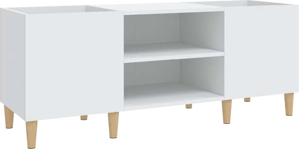 vidaXL fehér, rétegelt lemezszekrény 121 x 38 x 48 cm, fa textúra